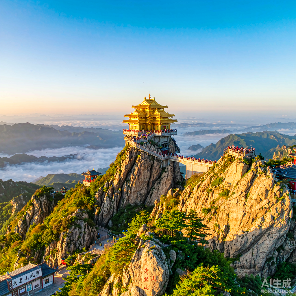 老君山金顶道观群与十里画屏
